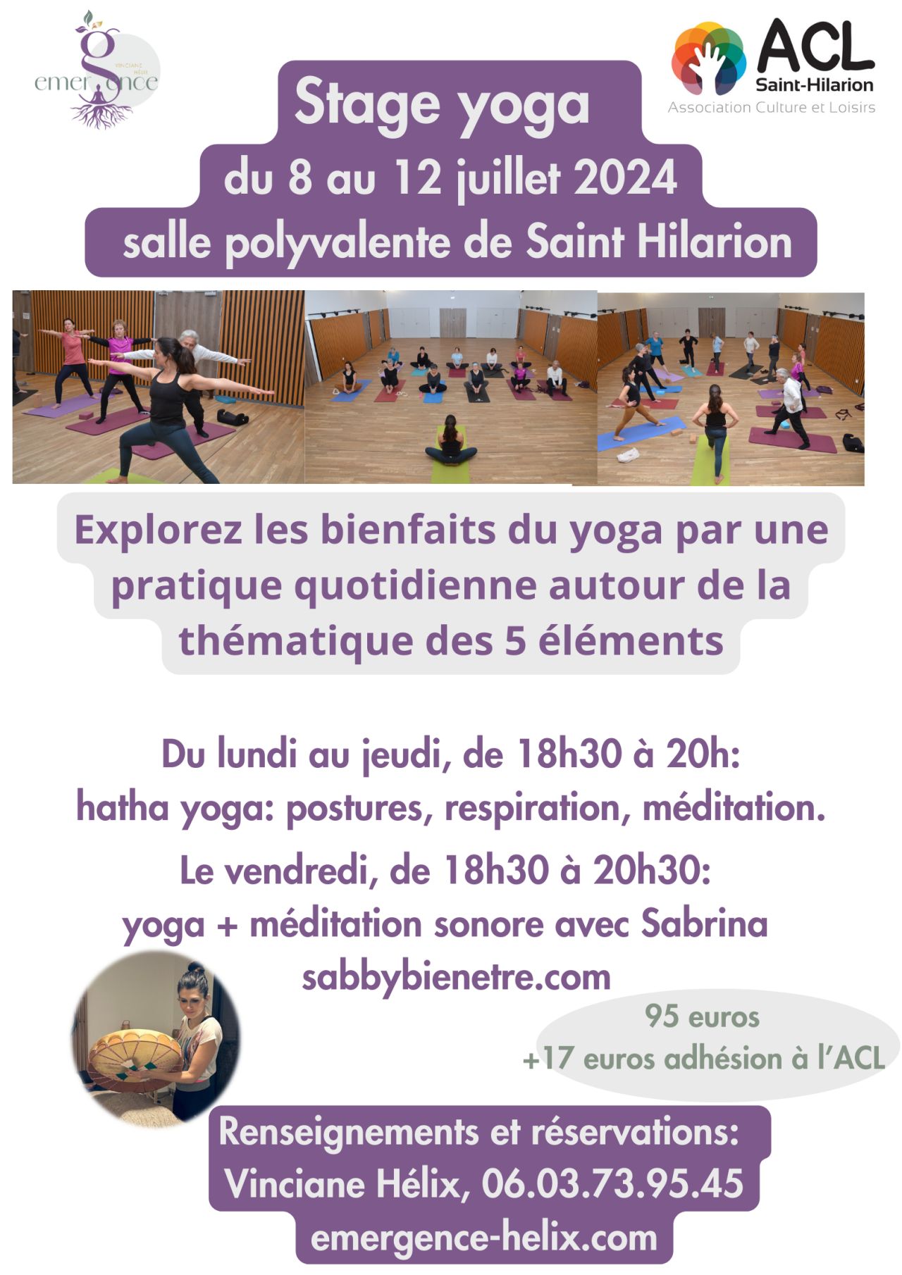 Emergence - Vinciane Helix - Stage Yoga - Saint Hilarion