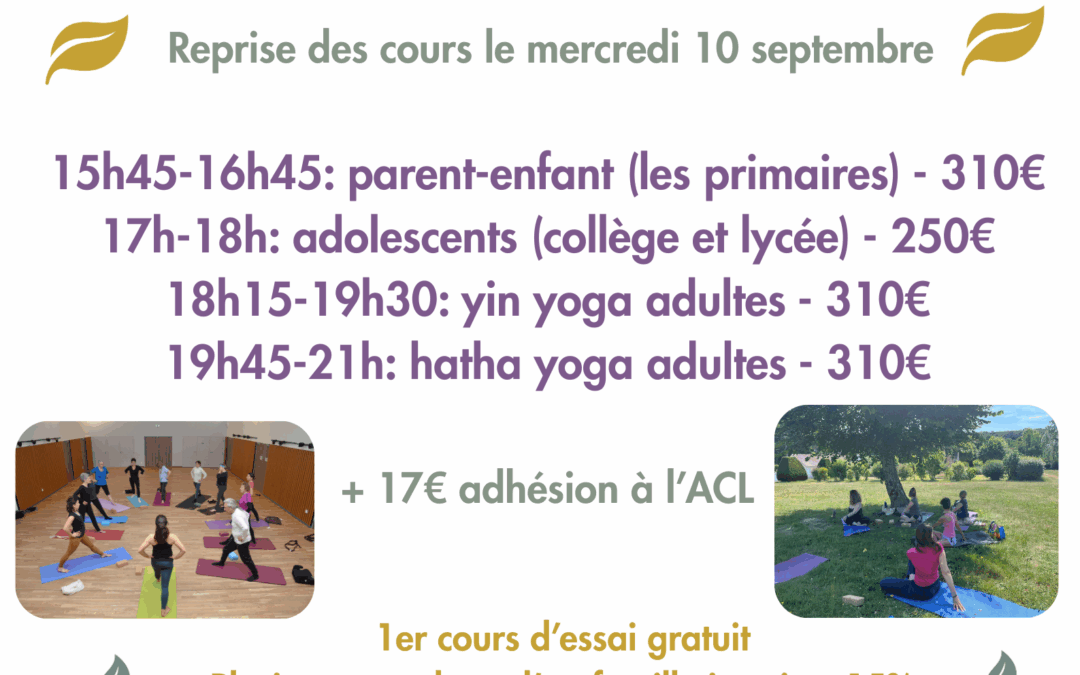 Rentrée yoga 2025-2026