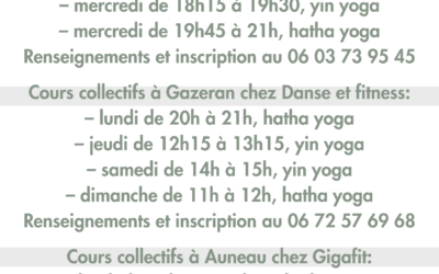 Nouveaux cours de yoga