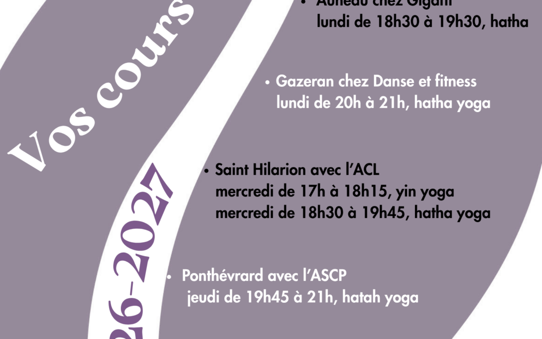 Cours de yoga 2026-2027