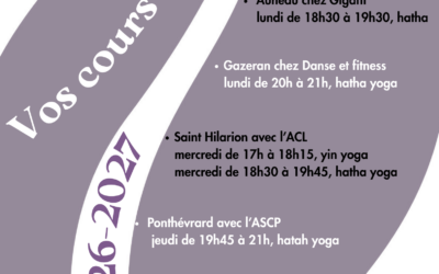 Cours de yoga 2026-2027