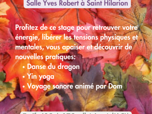 Stage yoga et voyage sonore le 21 octobre à Saint Hilarion